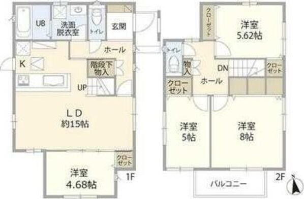 鎌倉市雪ノ下３丁目住宅（０２１３１９）の物件間取画像